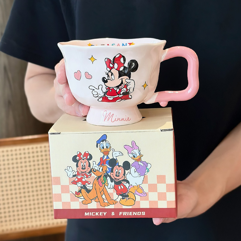 Mickey Mouse para niños tazas de agua casera tazas de desayuno de cerámica tazas lindas tazas de café de oficina dormitorio
