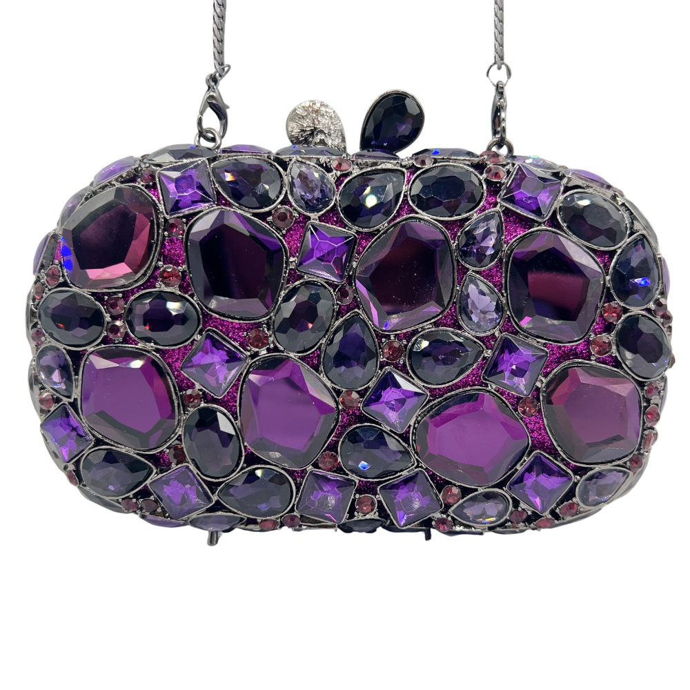 Bolsa de embrague de piedra de cristal transfronterizo bolsas de cena de diamantes bolsas de vestido de fiesta bolsas de mano de mujer