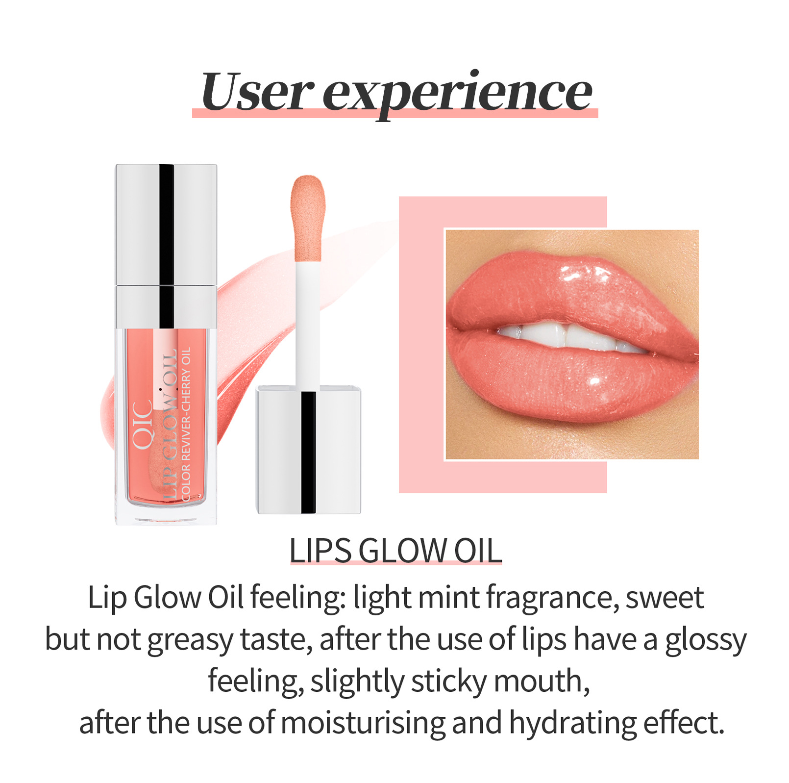 QIC Qini Lip Moisturizing Oil Moisturizing Lip Balm Transparent Dudu Lip Gloss Glass Lip Moisturizing Oil Cross-border bestsellers undefined