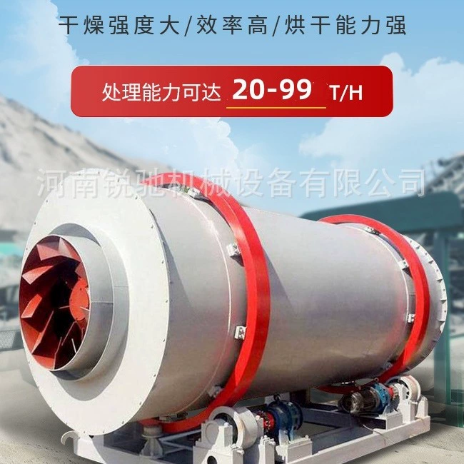 Трехтактная барабанная сушилка Ruichi, сушилка для опилок из кварцевого камня, барабанная сушилка из нержавеющей стали