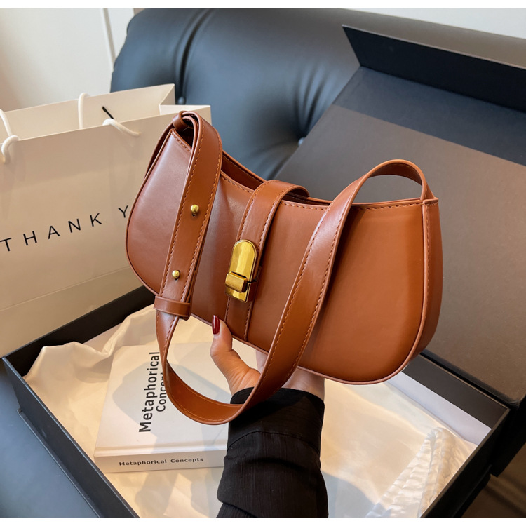 Borsa sotto le ascelle strutturata moda urbana semplice 2023 Borsa a tracolla borsa a tracolla da donna versatile autunno nuovo temperamento_voghion.com