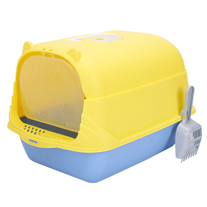 Tapón antiolor desmontable semicerrado hermético antiolor completamente cerrado inodoro para gatos caja de arena para gatos de gran tamaño anti-salpicaduras externas