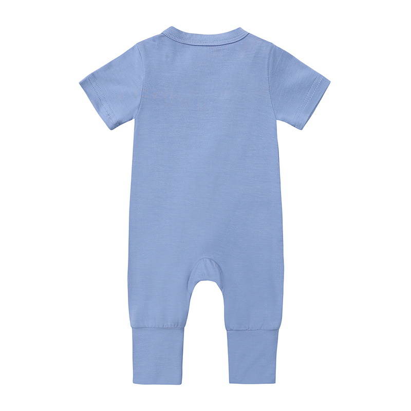 Casual Solid Color Bamboo Fiber Baby Clothing Sets display picture 1