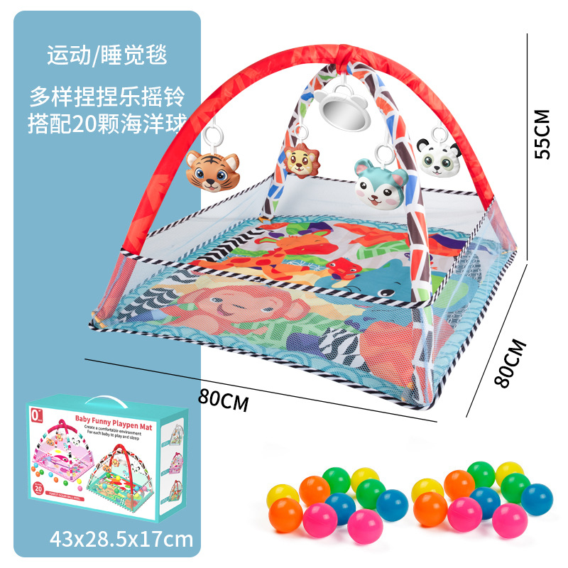 Parque de juegos para bebés transfronterizo, centro de actividades, piscina de bolas océano para educación temprana y desarrollo cognitivo, juguetes de tapete de gateo para recién nacidos