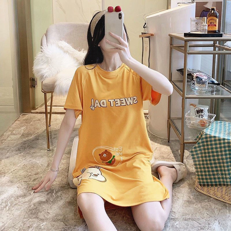 マタニティドレス授乳通気性夏半袖パジャマ授乳ネグリジェ吸汗性産後服産後薄い夏|undefined