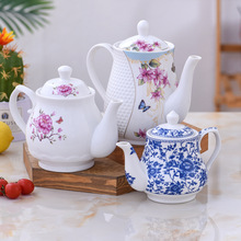 陶瓷大码瓷茶壶单壶家用瓷茶水壶大号耐热冷水壶过滤泡茶器咖啡壶