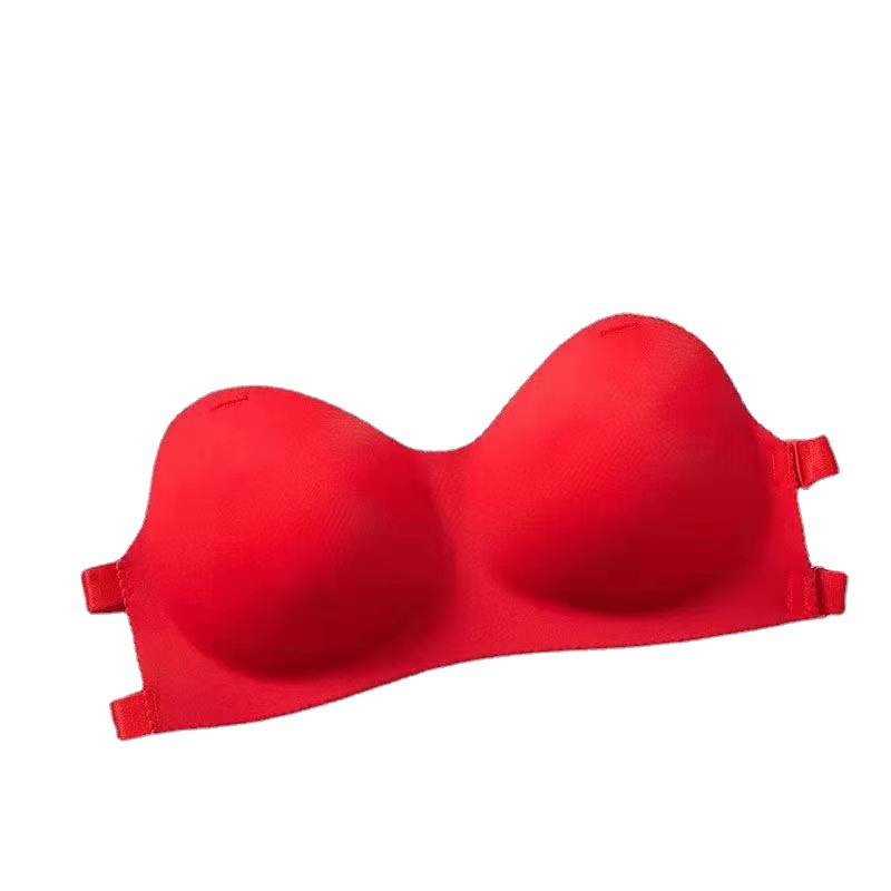 High Quality Card Strapless Bra Bra for Women without Steel Rings, Small Chest Gathering, Non slip Wrapping, and Anti glare Bra