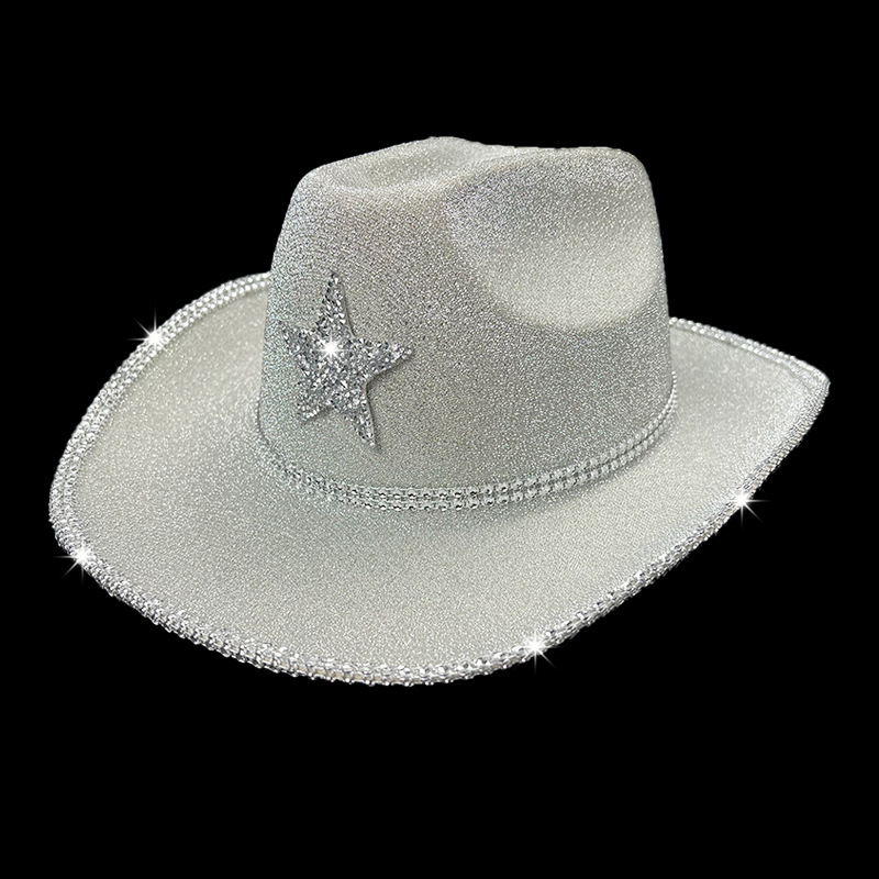 闪银五角星水钻围边1