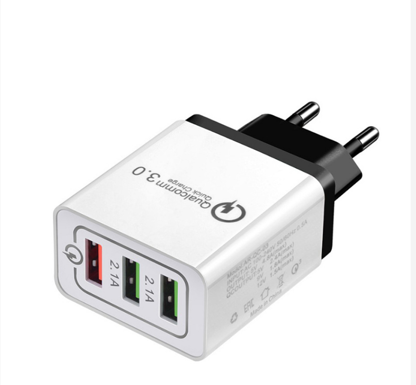 3USB fast charge QC3.0 charger Three-por...