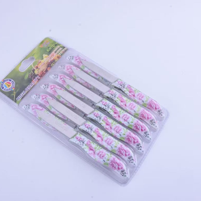 13 colores, 12 juegos de cuchillos para frutas, el stock de fábrica se puede enviar directamente para satisfacer las necesidades de diferentes estilos