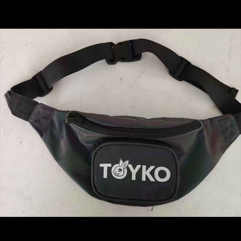 2023新款幻彩反光腰包时尚百搭轻便运动健身包胸包男女休闲斜挎包