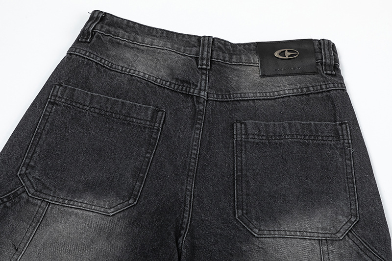 Moderne Ian 24 Herbst Herrenbekleidung Neues Design Sinn Hochwertige gestapelte Taschen Reißverschluss Jeans_voghion.com