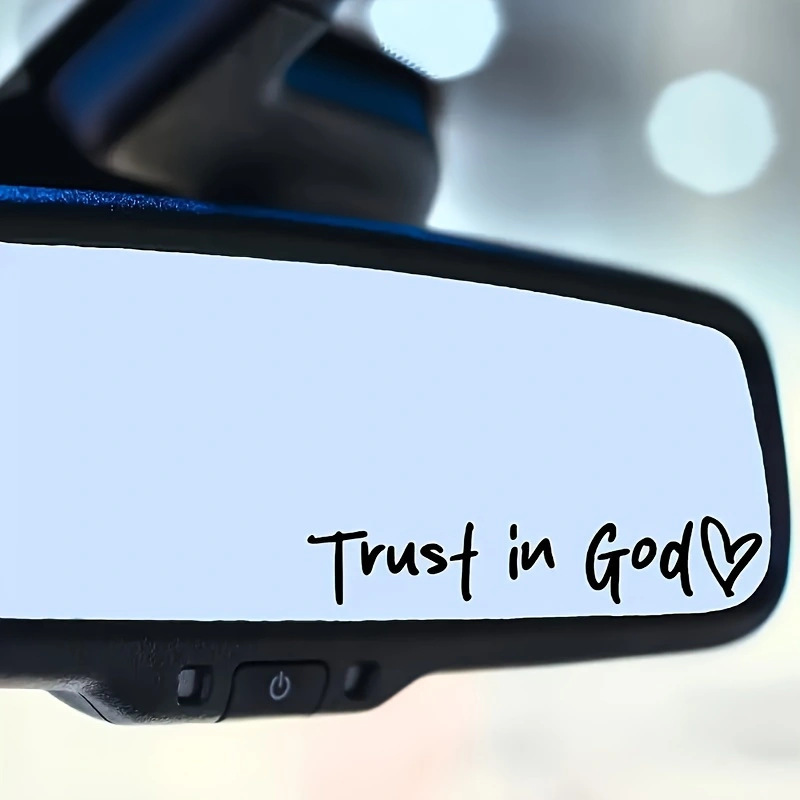 Trust in god相信上帝汽车后视镜贴纸，信仰耶稣上帝汽车字母贴纸|undefined
