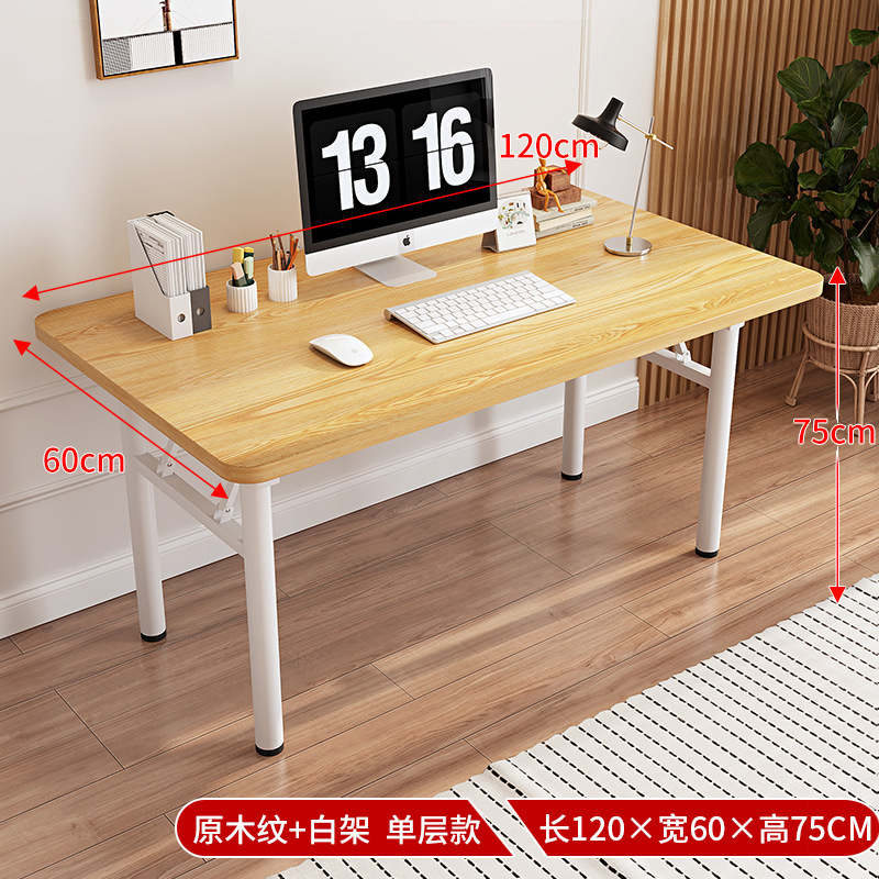 Escritorio de computadora plegable personalizado, habitación de alquiler, apartamento pequeño, mesa plegable para comer, escritorio de aprendizaje simple para estudiantes en casa