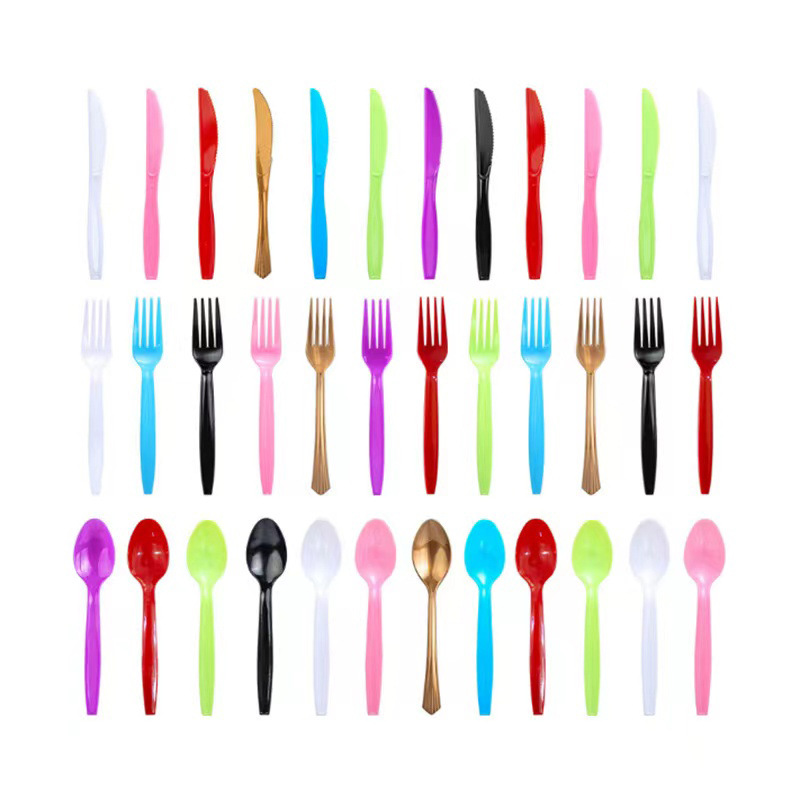 亚马逊一次可降解刀叉勺子刀餐具蛋糕点水果一次性餐具方版刀叉勺