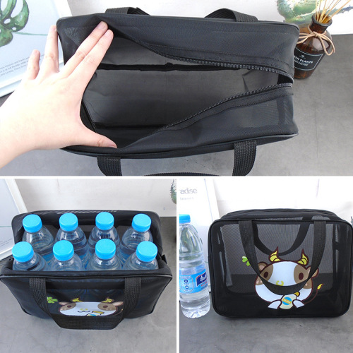 Toilet bag women's portable men's travel bath bag portable transparent mesh bathroom makeup storage bag bath pocket bag