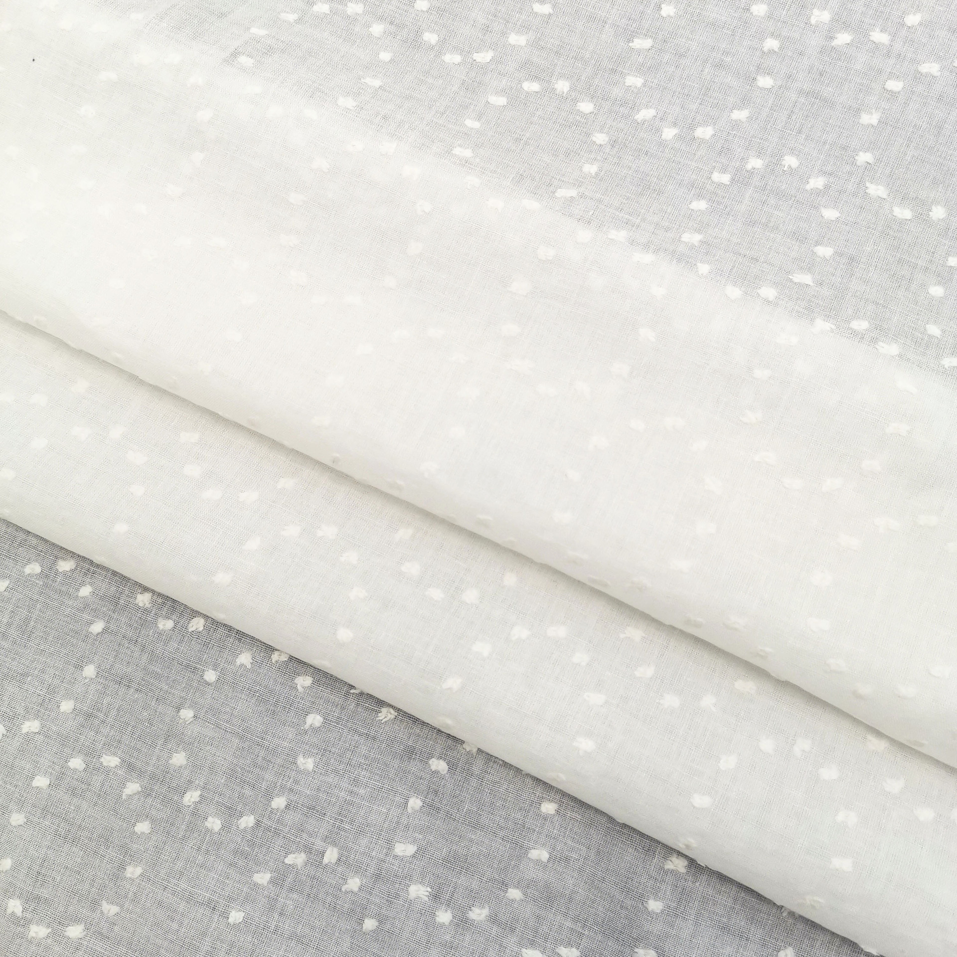 全棉圆圈提花点子剪花面料 春夏女装童装衬衫连衣裙小衫 SS18007