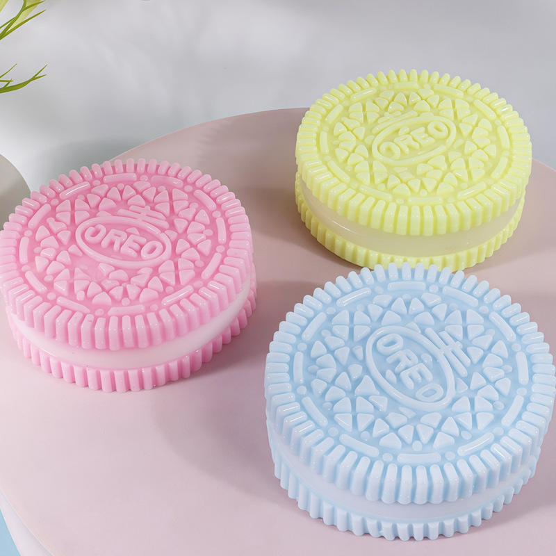 Tiktok's Trending Colorful Oreo Mini Squishy Toy with Super Soft Clay-Like Texture, Creative Stress Relief Gadget Tiktok's Trending Colorful Oreo Mini Squishy Toy with Super Soft Clay-Like Texture, Creative Stress Relief Gadget