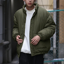 洋气土土日单小众品牌宽松落肩款立领轻便型冬季保暖棉衣外套男潮