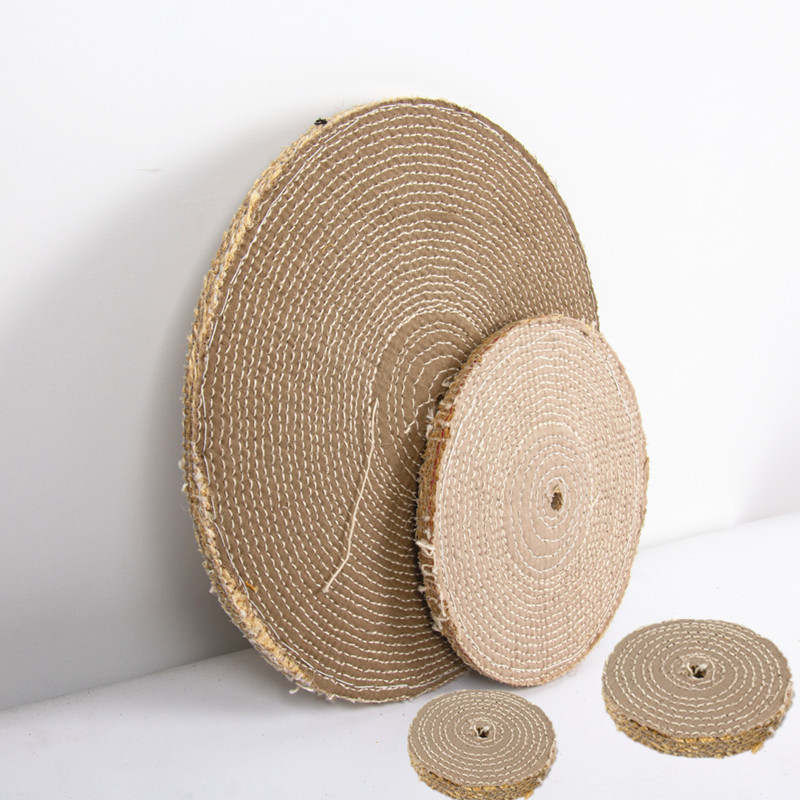 麻轮抛光轮不锈钢专用剑麻轮抛光机油麻轮抛光蜡麻轮300抛光布轮