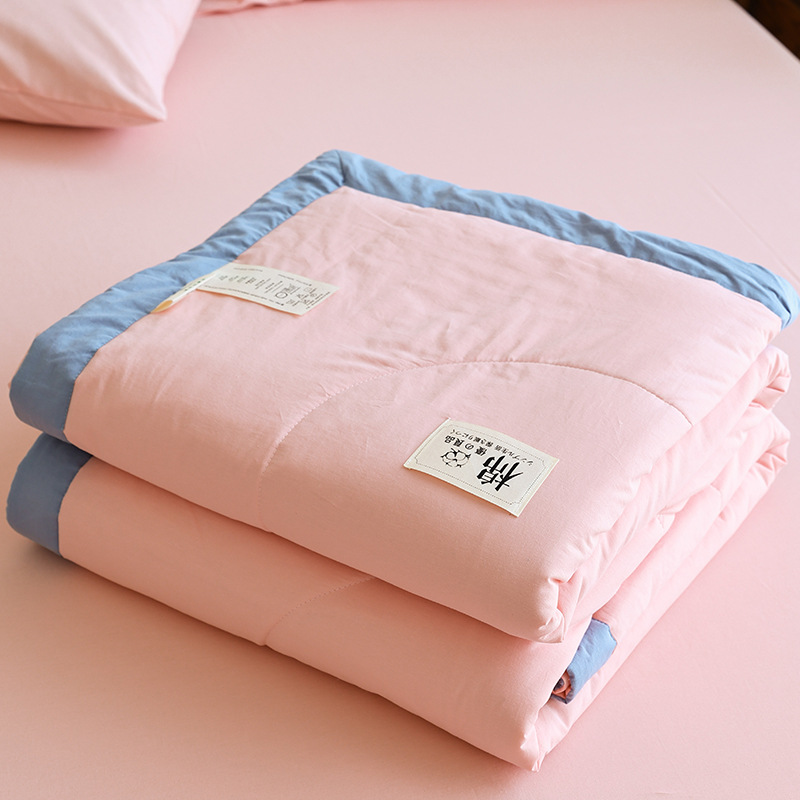 2025 New Class A Naked Sleeping Pure Cotton Washed Cotton Xinjiang Cotton Summer Quilt Air-conditioning Quilt Summer Cool Quilt Factory Wholesale