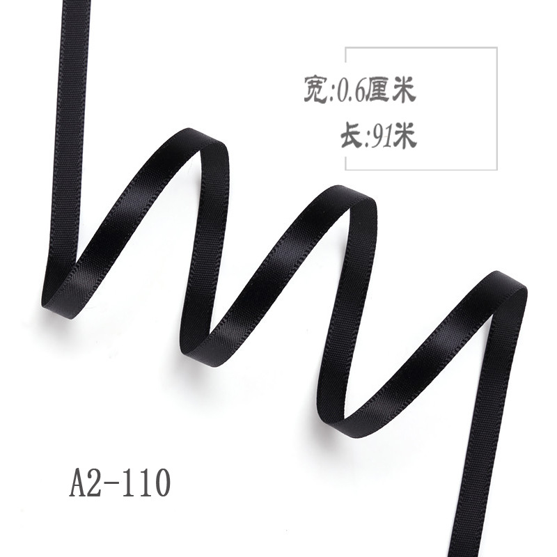 6mm poliéster con arco DIY cinta boda etiqueta marcador ropa cuerda de satén caja de regalo embalaje cinta delgada