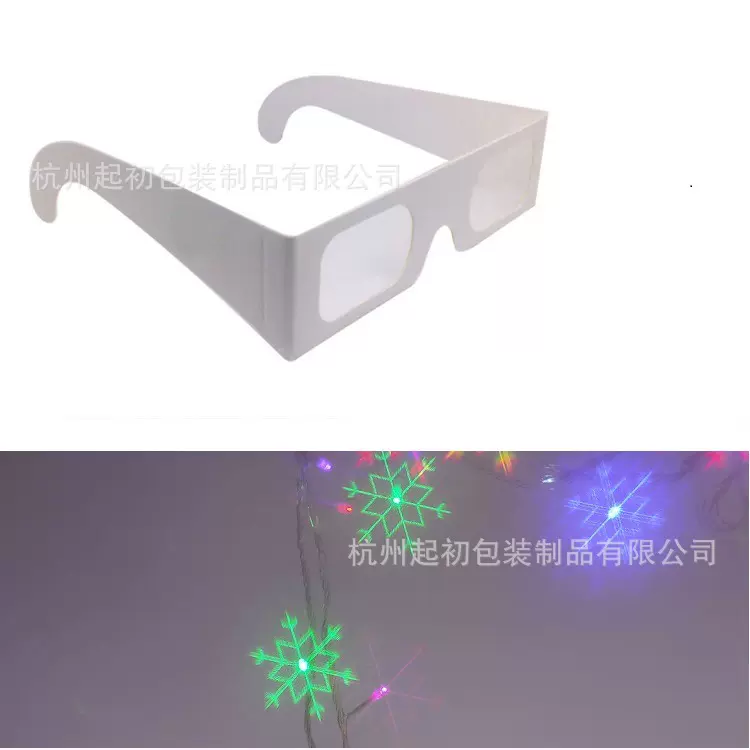 Snowflake雪花衍射纸眼镜爱心衍射纸眼镜9点烟花纸眼镜蝴蝶design