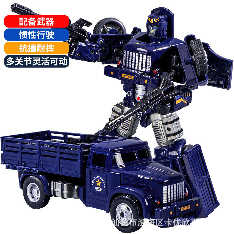 新しい東風トラック変形ロボット子供の慣性輸送車関節変換戦士少年おもちゃの車|undefined