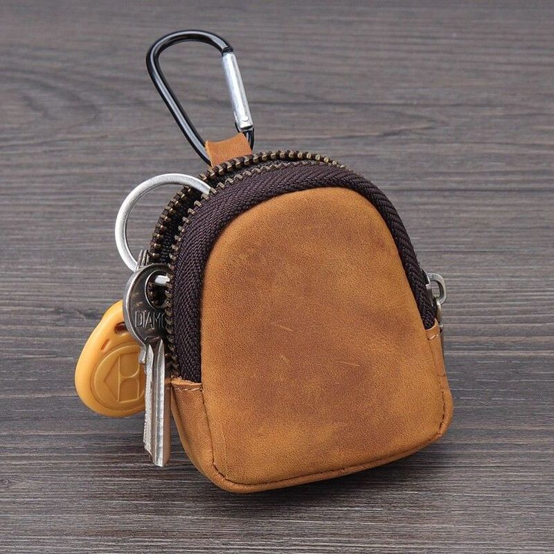 New Crazy Horse Leather Coin Purse Bluetooth Earphone Storage Bag Zipper Shell Small Wallet Pu Soft Leather Key Bag New Crazy Horse Leather Coin Purse Bluetooth Earphone Storage Bag Zipper Shell Small Wallet Pu Soft Leather Key Bag
