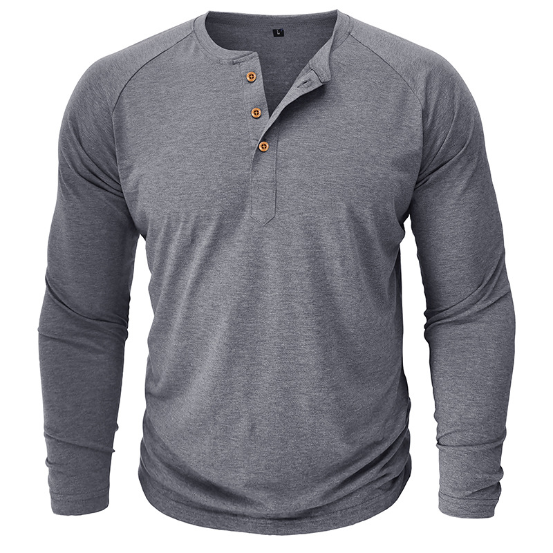 autumn and winter men's long-sleeved T-shirts, men's bottoming shirts, men's t-shirt clothing processing_voghion.com