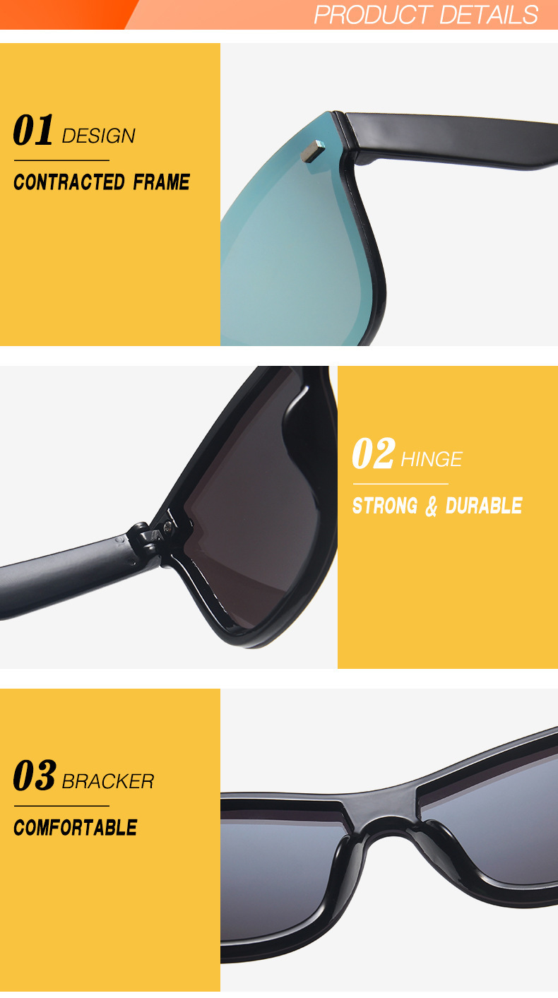 European And American Trendy Women's Large-frame Personalized Sunglasses Men's Dazzling Reflective Mercury Windshield One-piece Sunglasses_viptrois.com