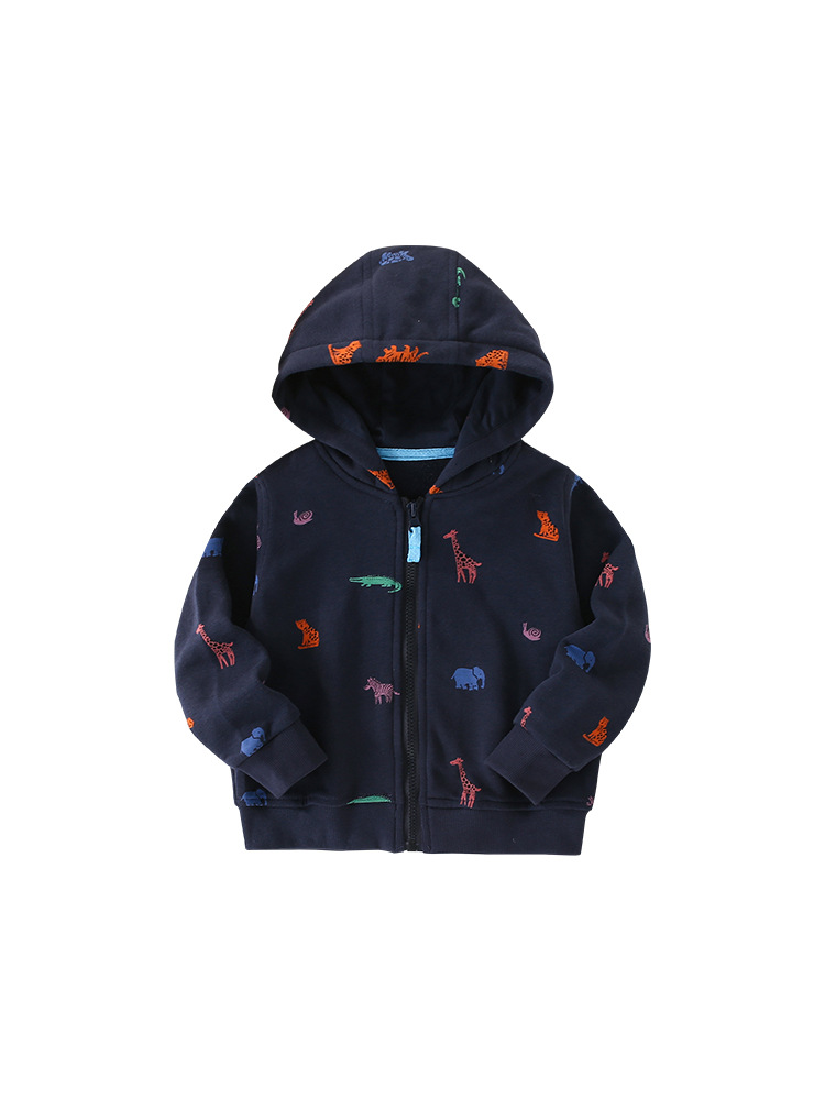 Malwee chaqueta de niño otoño y invierno nuevo estilo europeo y americano para niños con cremallera casual cardigan con capuz para niños chaqueta