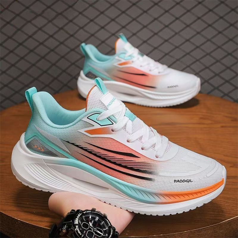 Calzado deportivo transpirable de verano, tendencia, zapatos de hombre de todo fósforo, zapatos casuales, zapatos para correr para estudiantes, zapatos antideslizantes de suela suave y livianos de malla