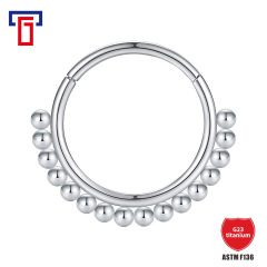 G23鈦Titanium圓球鼻環閉口圈多功能環閉口環耳釘鈦合金穿刺飾品