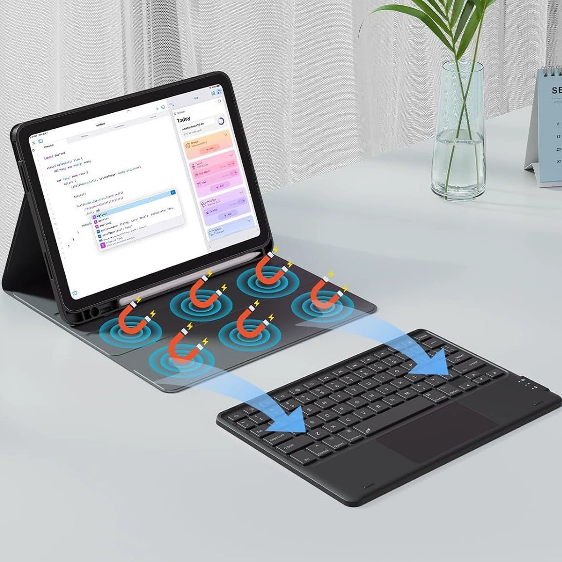 Suitable for ipad11 generation/ipad10 generation 10.9 ipad protective case ipad bluetooth keyboard magic control feel 2025