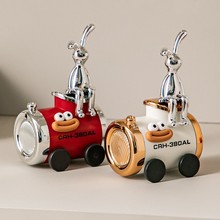 创意牙签筒火车头牙签收纳盒家居轻奢摆件旋转出签家用个性罐琴萱