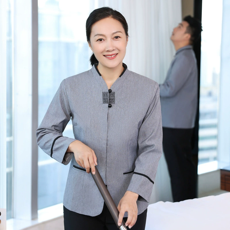 Очиститель рабочей одежды с длинным рукавом оптом гостиничный пол номер тетя отдел продаж уборка имущества осенне-зимний костюм женский