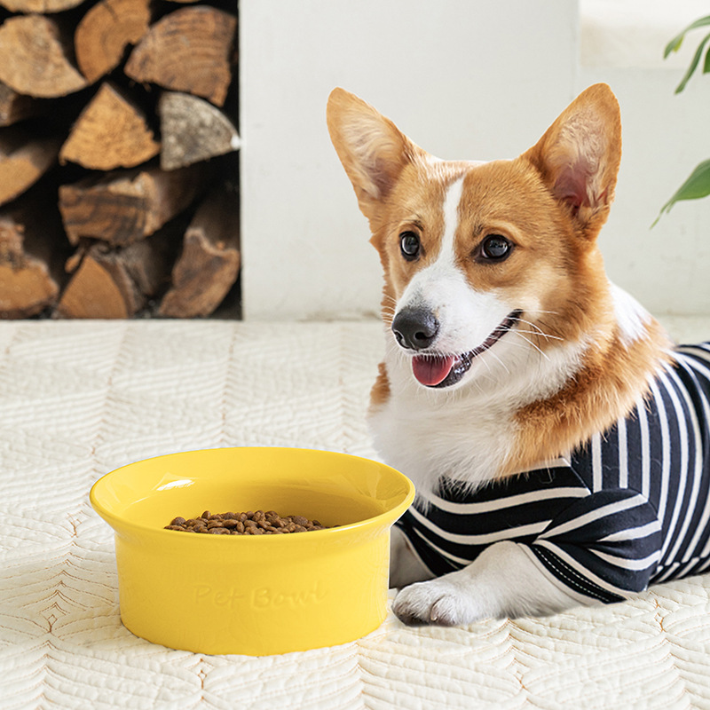 Ceramic Pet Bowl Food Basin Water Bowl Easy to Clean Cat Bowl Dog Bowl Cat Food Bowl Dog Rice Bowl Large Dog Food Bowl Drinking Water