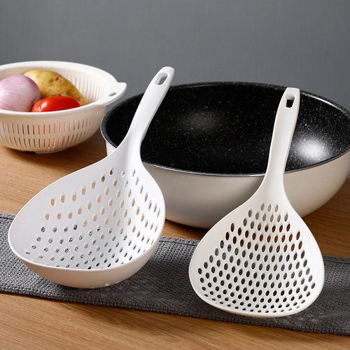 Japanese noodles large colander kitchen high temperature resistant long handle cooking noodles drain drain net household dumplings wonton strainer