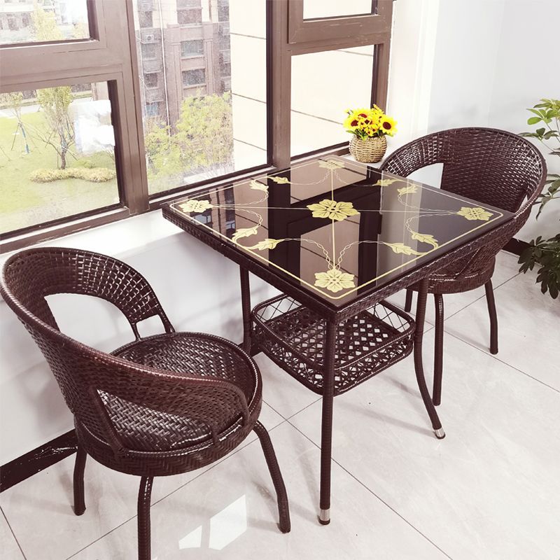 다크 브라운: 70제곱미터 + 회전 의자 2개 [권장] 무료 쿠션