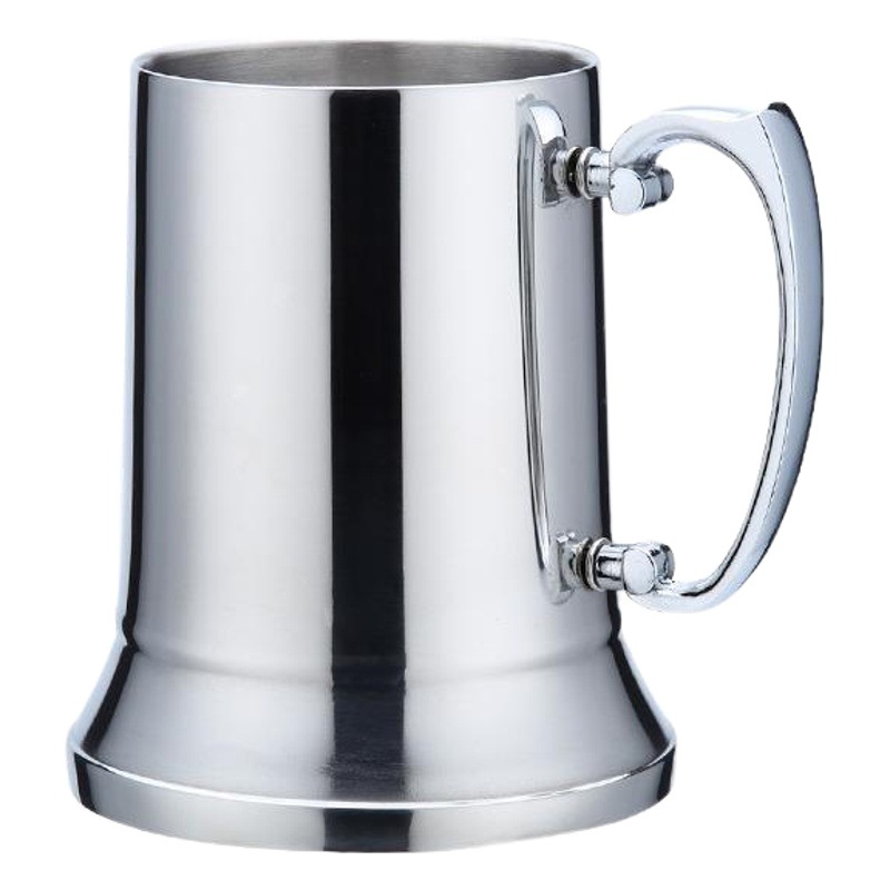 304 de acero inoxidable de doble capa de cerveza vidrio bar hotel suministros cóctel taza llama taza láser logo