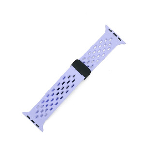 Suitable for Apple Watch Silicone Strap Summer Breathable Hole Foldableing Magnetic Silicone Strap Iwatchs9