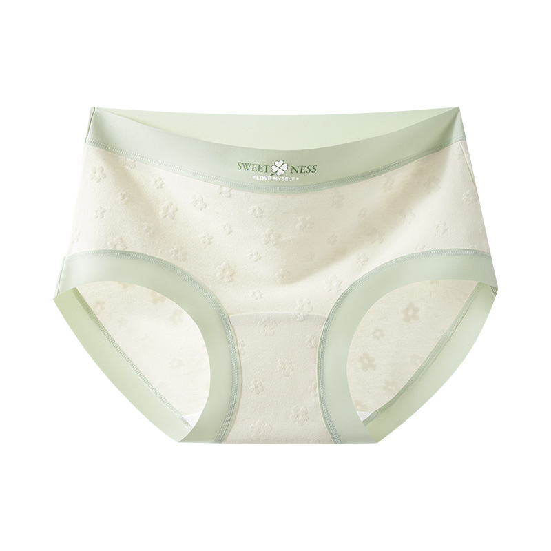 Bragas de algodón con entrepierna alargada ~ A calzoncillos de cintura media de algodón para niñas 10A entrepierna antibacteriana entrepierna de algodón entrepierna transpirable para mujer