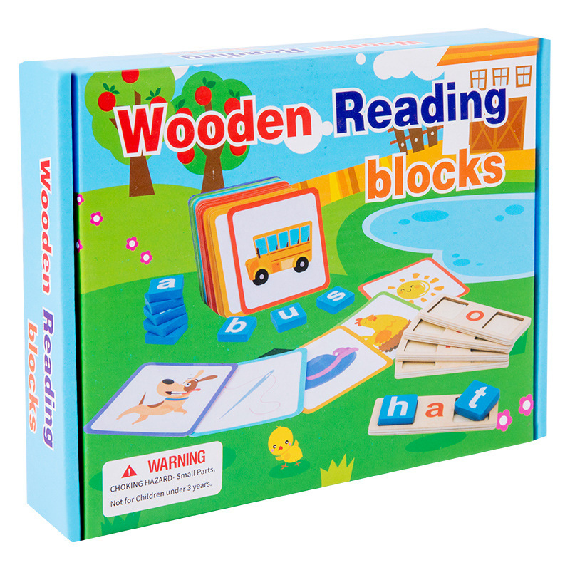 Madera infantil 26 letras inglesas educación temprana cognitiva de palabras ejercicio de ortografía relleno de palabras de juego de juguetes
