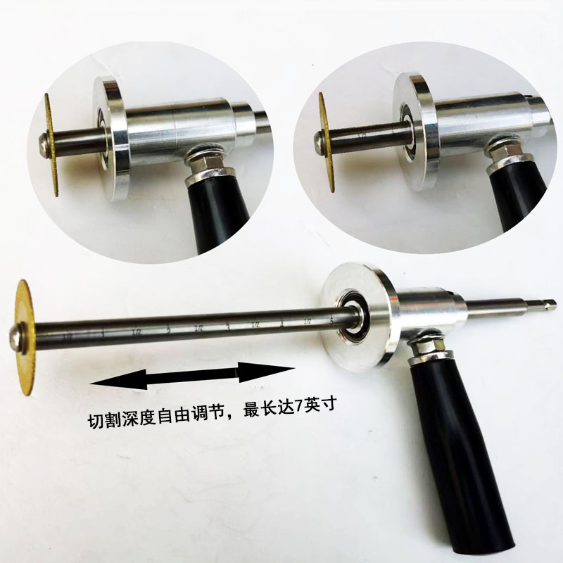 水道水取付工具PVC配管カッターは目盛り付きで切断長さを調節できる|undefined