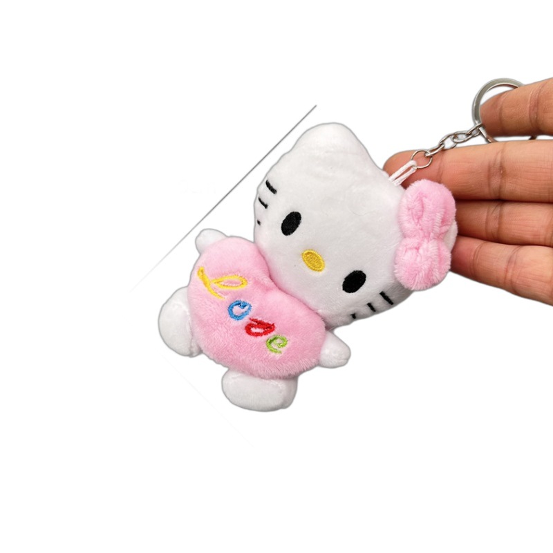 Muñeca agarrada muñeca de peluche niña adorable pequeño KK gato muñeca llavero colgante bolsa accesorios pequeños regalos al por mayor