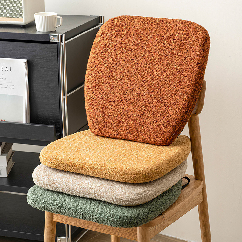 Cross-border Cushion Memory Foam Horseshoe Dining Chair Non-slip Solid Wood Teddy Velvet Soft Seat Cushion Butt Cushion Chair Cushion