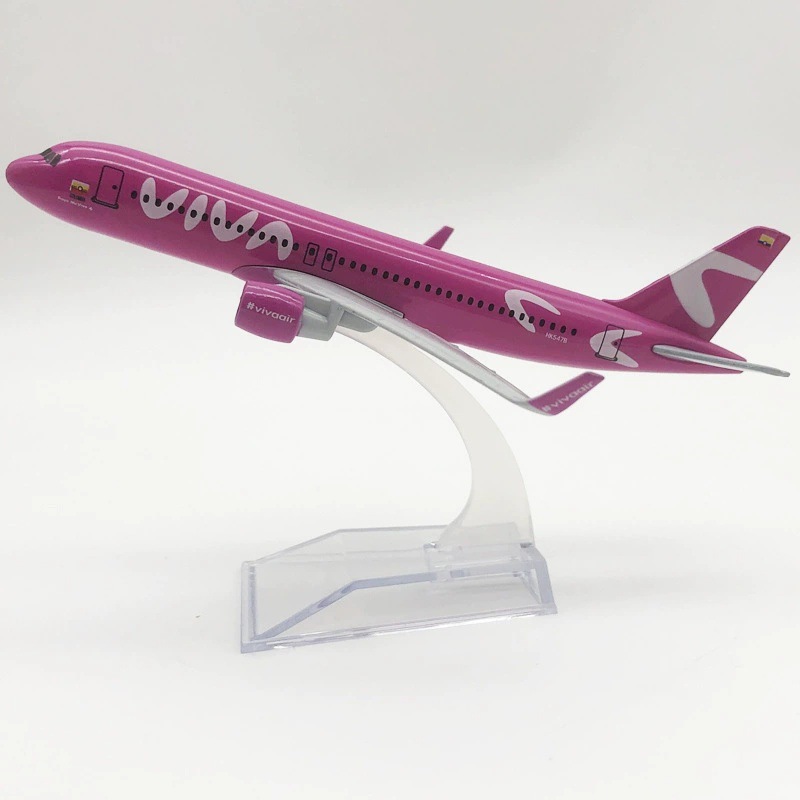 Modelo de avión de simulación de la serie A320 de la aviación extranjera con aleación de tren de aterrizaje