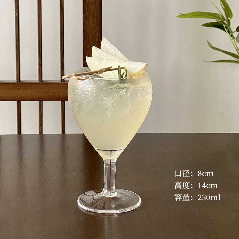 Vaso de goteo retro taza de té creativa taza de té de alto valor especial taza de bebida fría taza de jugo taza de cóctel de pies altos