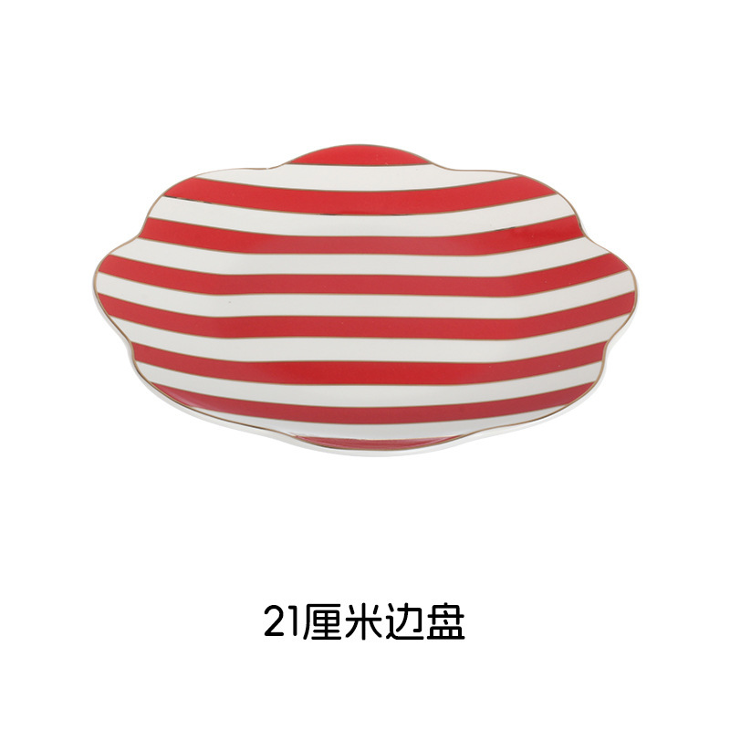 高温デカール加工、シンプルなスタイル、高級感、お手入れ簡単、バレンタインデーの陶器食器セット、ボウル、カップ、食器|undefined